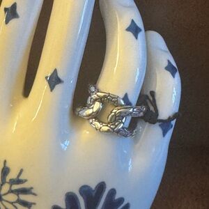 NWT Mistero Albert M Italy, Sterling silver 925 textured curb link ring